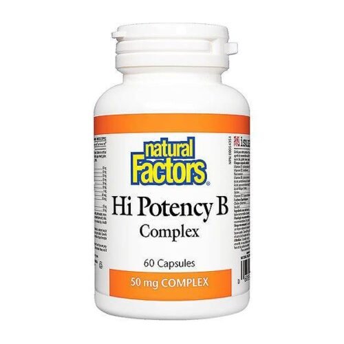 Natural Factors Hi Potency B-50 B Complex, 60 Ct - Vitamins House
