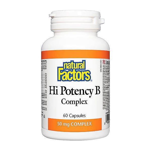 Natural Factors Hi Potency B-50 B Complex, 60 Ct - Vitamins House