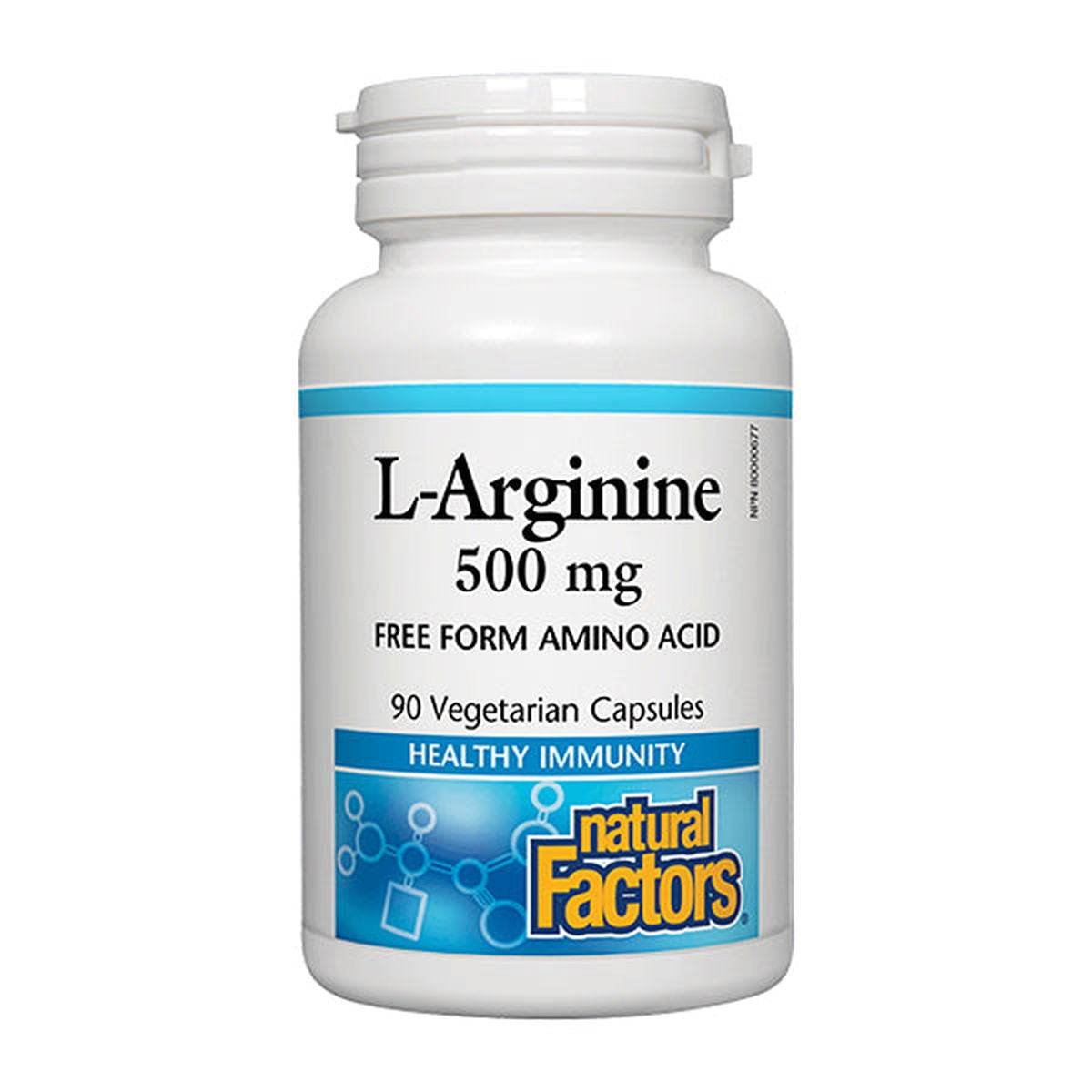 Natural Factors L-Arginine 500 mg, 90 Ct - Vitamins House