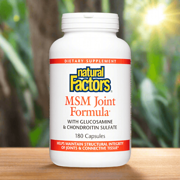 Natural Factors MSM Joint Formula with Glucosamine & Chondroitin Sulfate, 180 Ct - Vitamins House