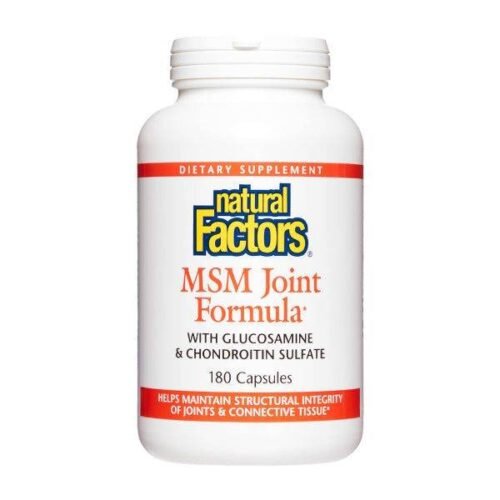 Natural Factors MSM Joint Formula with Glucosamine & Chondroitin Sulfate, 180 Ct - Vitamins House