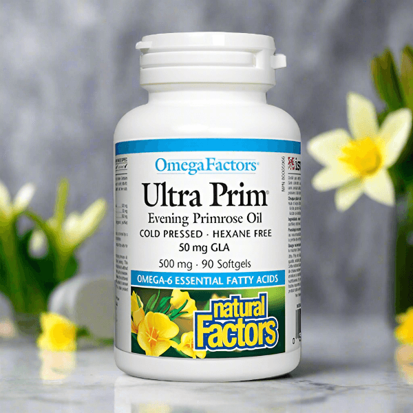 Natural Factors Ultra Prim Evening Primrose Oil 500mg, 90 Ct - Vitamins House