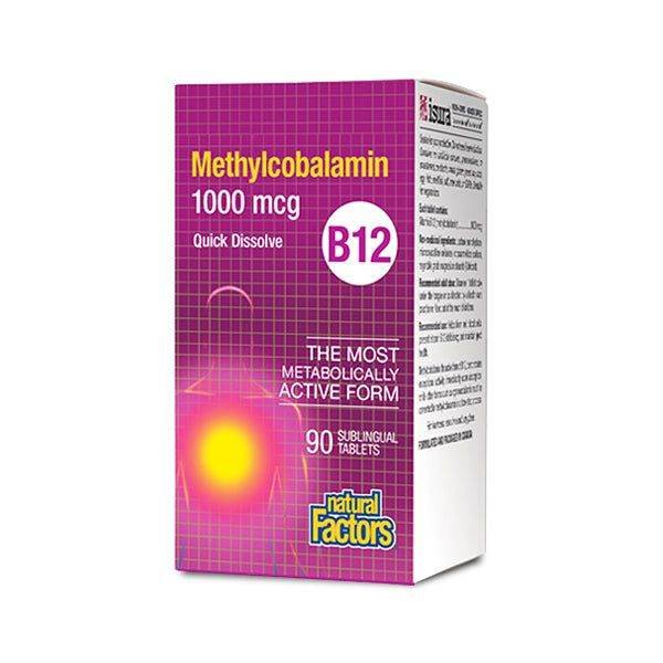 Natural Factors Vitamin B12 1000 mcg (Sublingual), 90 Ct - Vitamins House