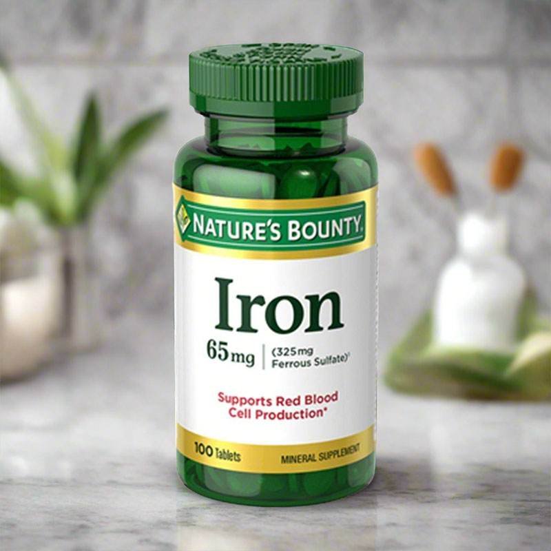 Nature's Bounty Iron 65mg 100 Tablets - Image 2