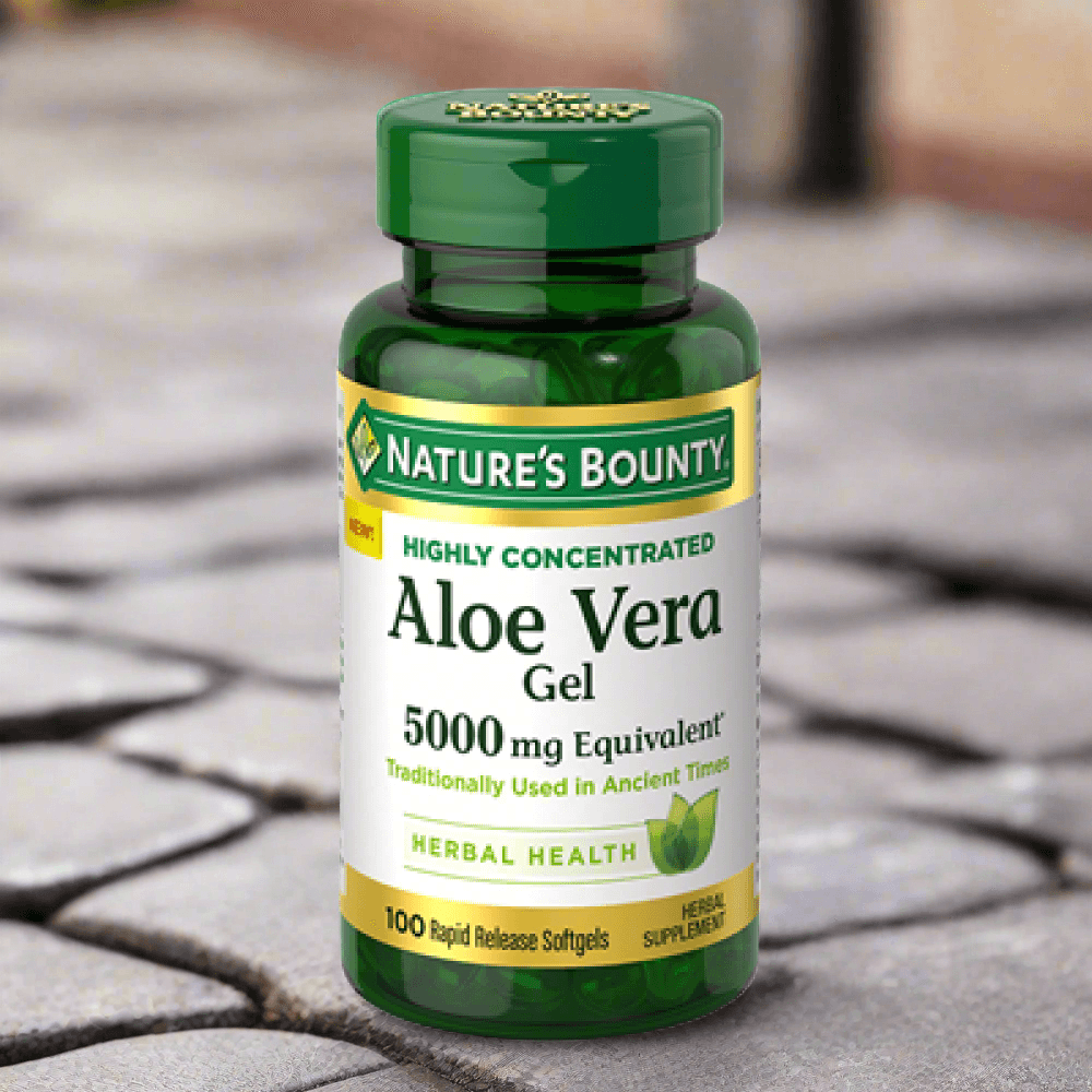 Nature's Bounty Aloe Vera Gel 5000mg, 100 Softgels - Vitamins House