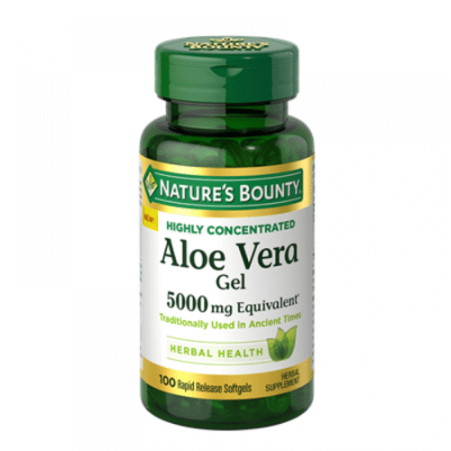 Nature's Bounty Aloe Vera Gel 5000mg, 100 Softgels - Vitamins House