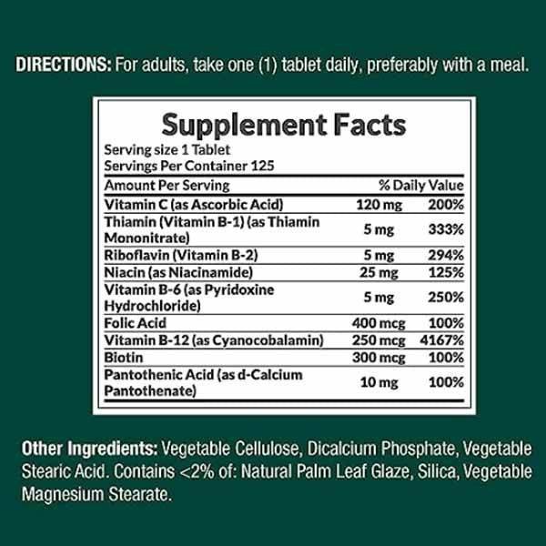 Nature's Bounty B-Complex 125 Ct - Vitamins House