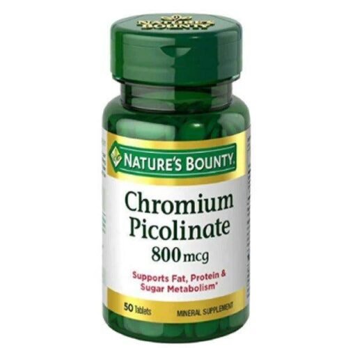 Nature's Bounty Chromium Picolinate 800mcg, 50 Ct - Vitamins House