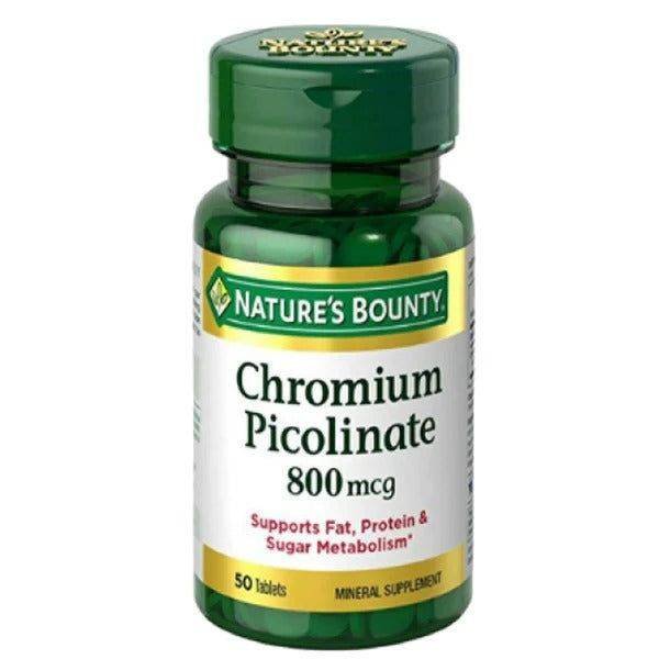 Nature's Bounty Chromium Picolinate 800mcg, 50 Ct - Vitamins House