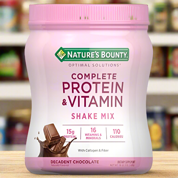 Nature's Bounty Complete Protein & Vitamin Shake Mix Decadent Chocolate, 1 lbs - Vitamins House