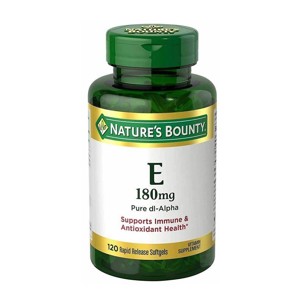 Nature's Bounty E 180mg 120 Softgels - Vitamins House
