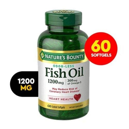 Nature's Bounty Fish Oil 1200mg Plus Omega-3, 60 Ct - Vitamins House