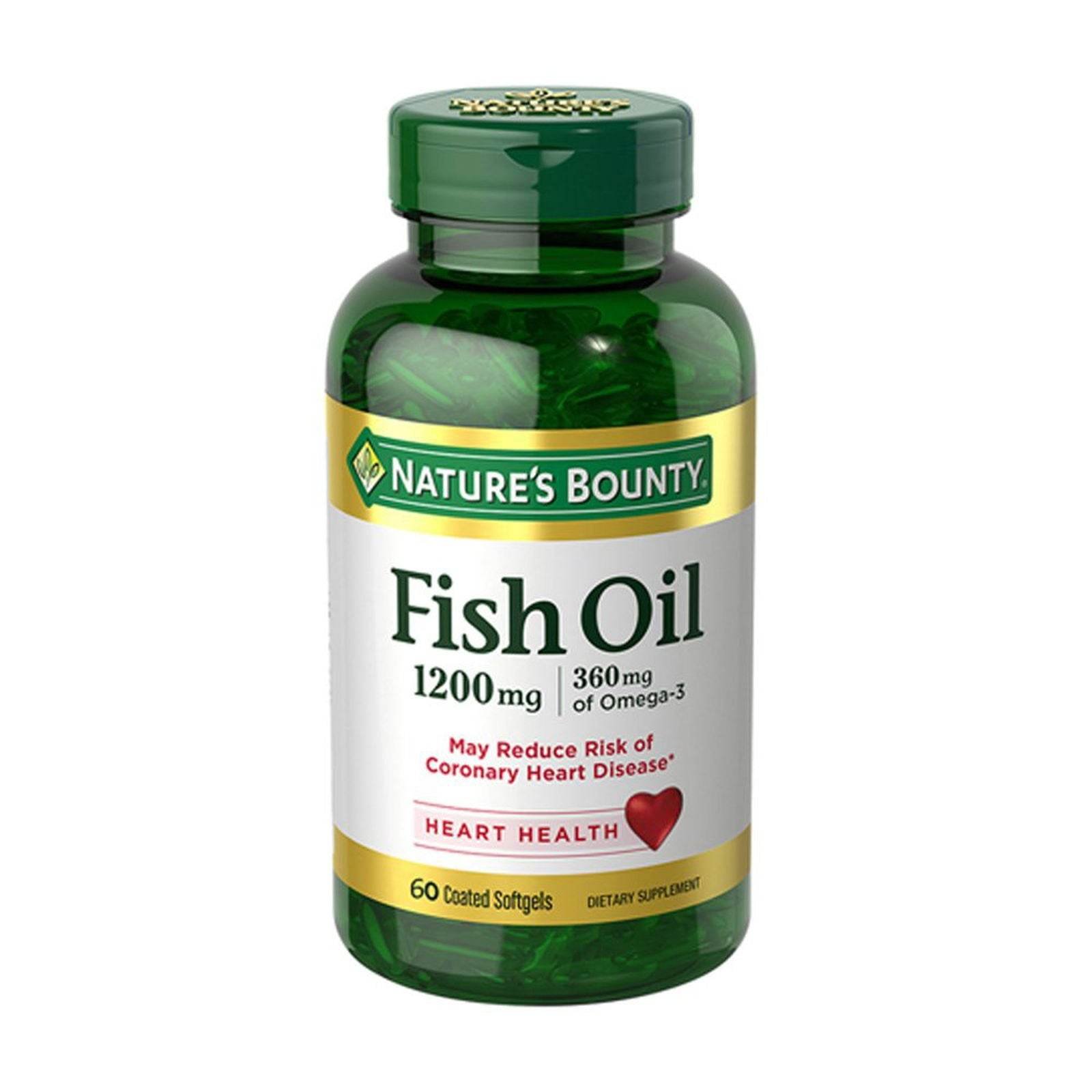 Nature's Bounty Fish Oil 1200mg Plus Omega-3 60 Softgels - Vitamins House