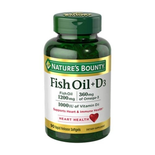 Nature's Bounty Fish Oil + D3 90 Softgels - Vitamins House