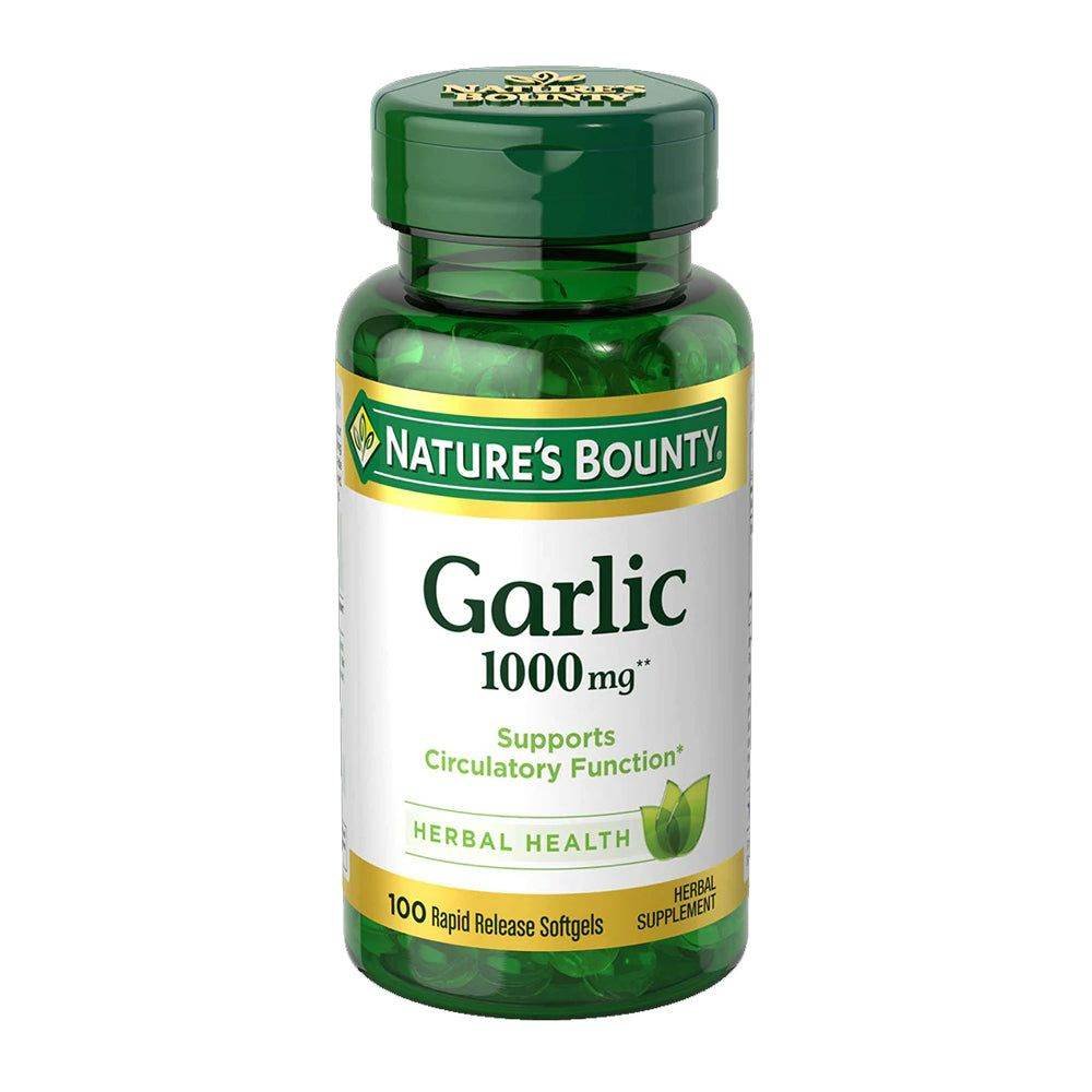 Nature's Bounty Garlic 1000 mg, 100 Rapid Release Softgels - Vitamins House