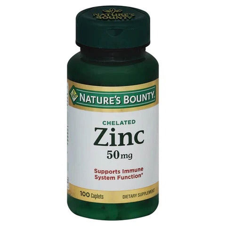 Nature's Bounty Mineral Supplement Caplets Chelated Zinc 50mg - Vitamins House