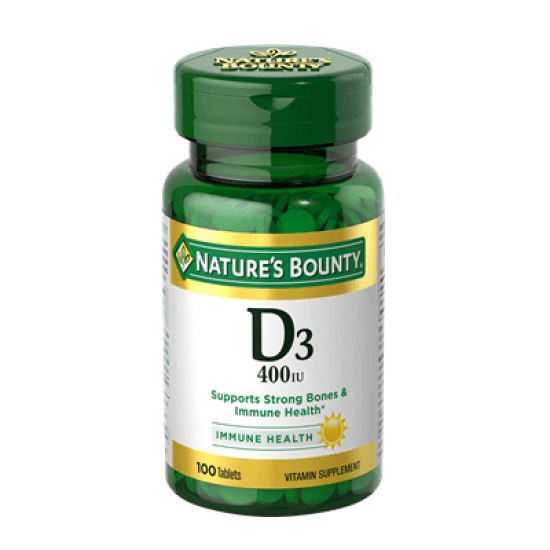 Nature's Bounty VITAMIN D3 400 IU 100 TABLETS - Vitamins House