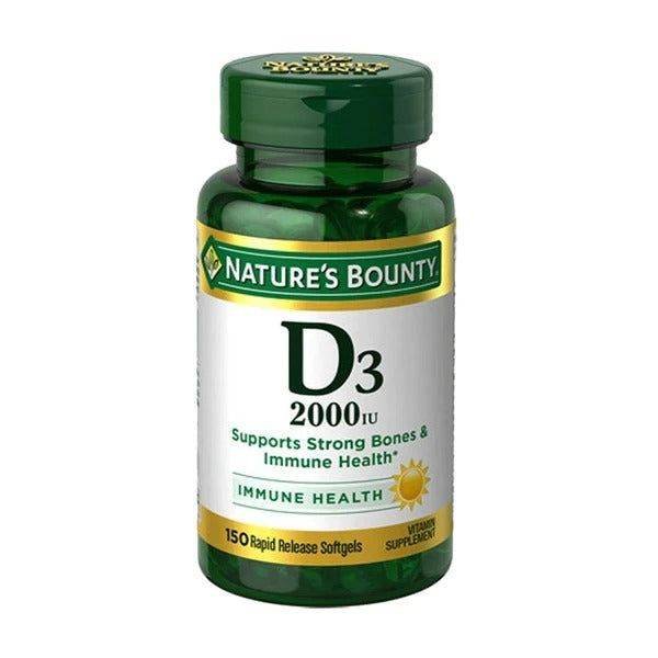 Nature's Bounty Vitamin D3 2000 IU, 150 Ct - Vitamins House