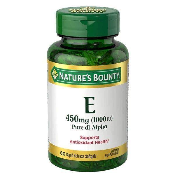 Nature's Bounty Vitamin E 450mg, 60 Ct - Vitamins House