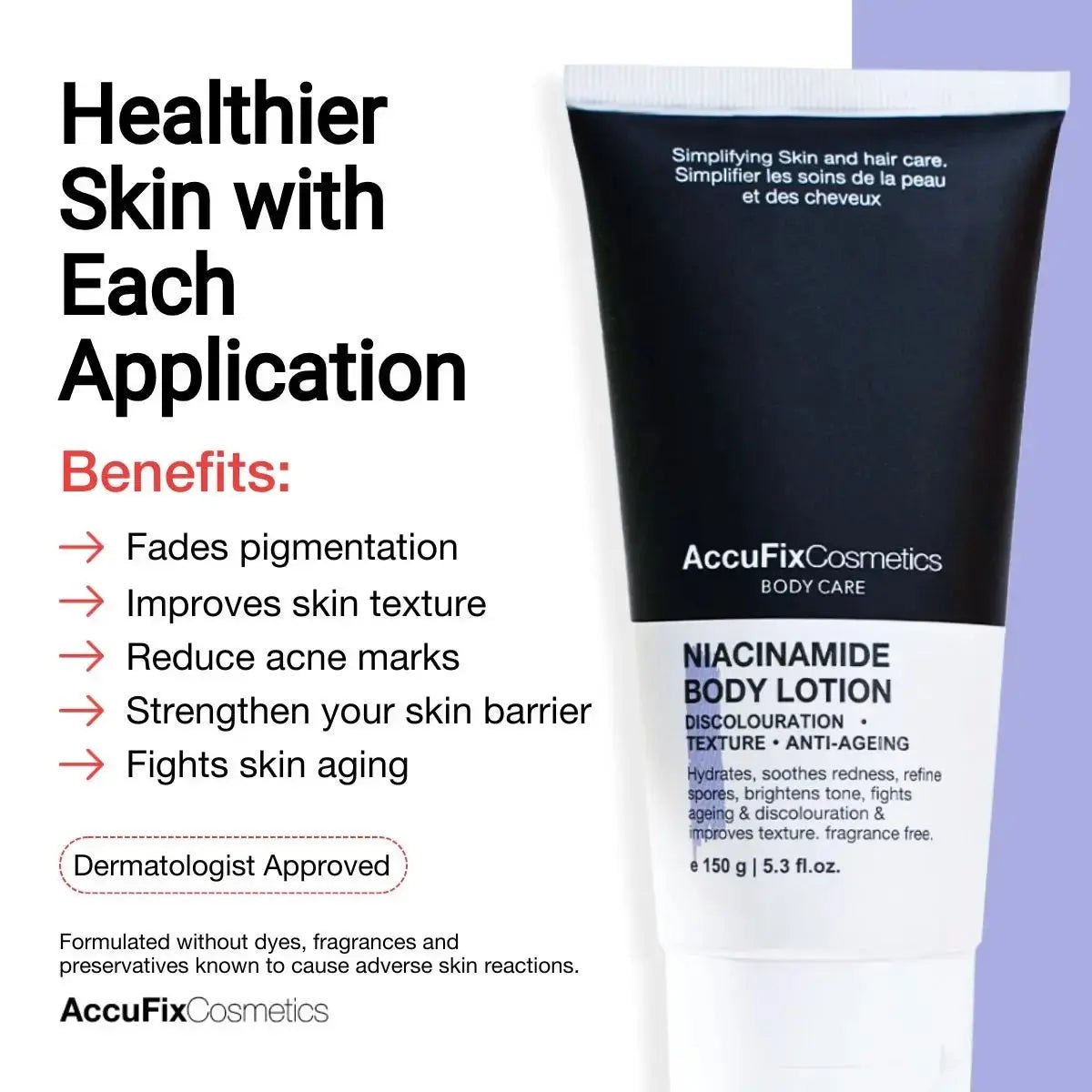 AccuFix Cosmetics Niacinamide Body Lotion - Image 2