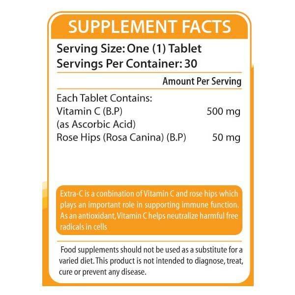 Nutrifactor Extra C 500mg, 30 Ct - Vitamins House