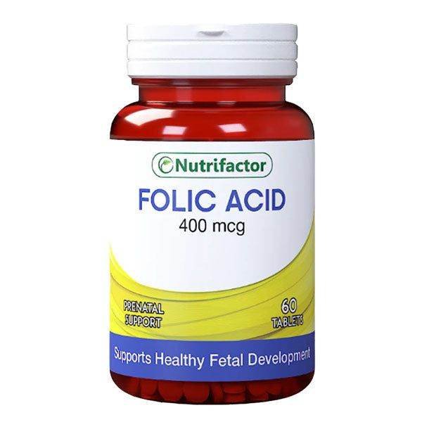Nutrifactor Folic Acid 400mcg, 60 Ct - Vitamins House