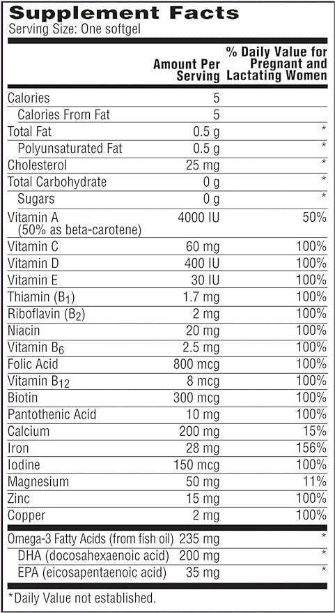 One A Day Women’s Prenatal 1, Complete Multivitamin 30 Softgels - Vitamins House