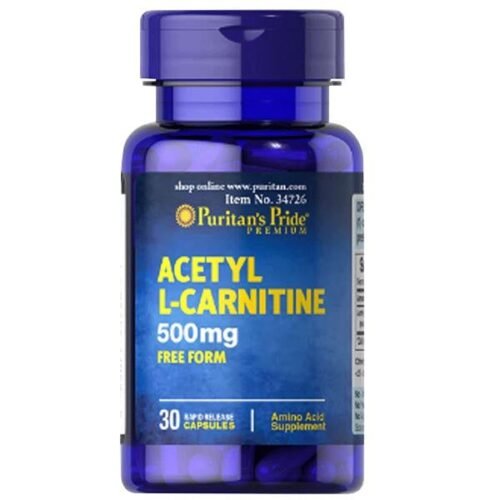 Puritan's Pride Acetyl L-Carnitine 500mg, 30 Ct - Vitamins House
