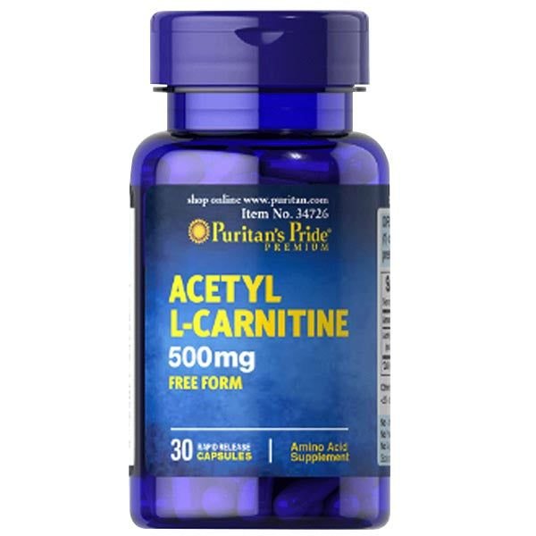 Puritan's Pride Acetyl L-Carnitine 500mg, 30 Ct - Vitamins House