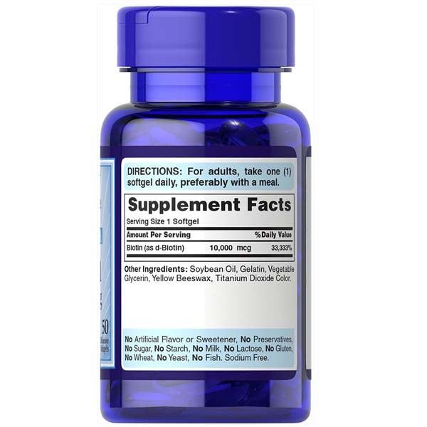 Puritan's Pride Biotin 10,000 mcg - Vitamins House