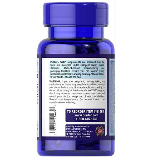Puritan's Pride Biotin 10,000 mcg - Vitamins House