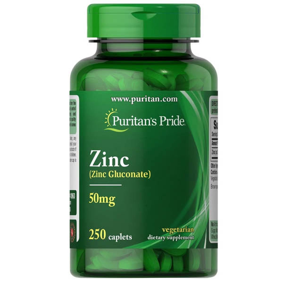 Puritan's Pride Chelated Zinc 50mg 250ct - Vitamins House