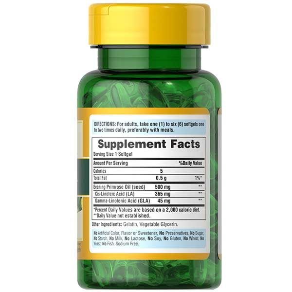 Puritan's Pride Evening Primrose Oil 500 mg - Vitamins House