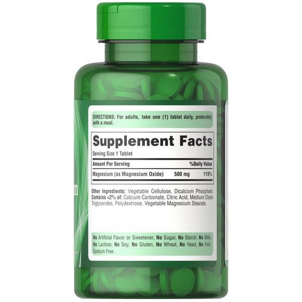 Puritan's Pride High Potency Magnesium 500 mg - Vitamins House