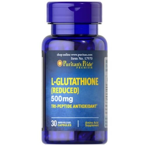 Puritan's Pride L-Glutathione (Reduced) 500mg, 30Ct - Vitamins House