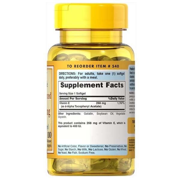 Puritan's Pride Naturally Sourced E 268 (Imp) - Vitamins House