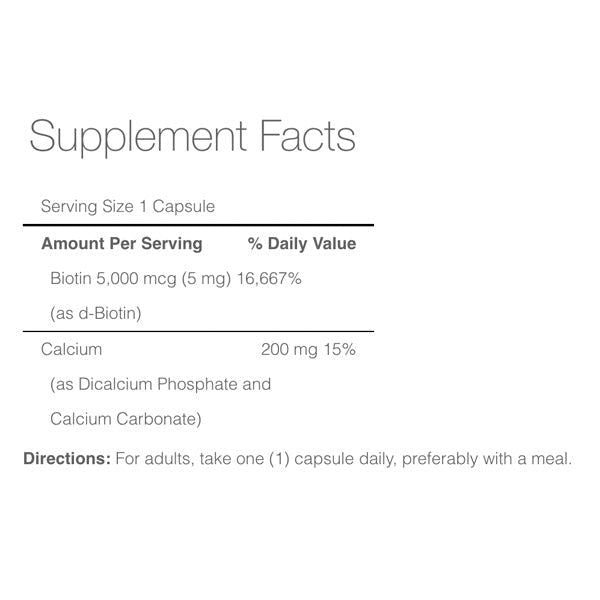 Puritan's Pride Super Biotin Capsules 5000 mcg, 60 Ct - Vitamins House