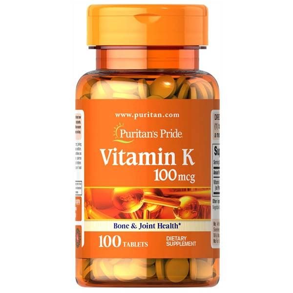 Puritan's Pride Vitamin K 100mcg For Bone & Health 100 Tablets - Vitamins House
