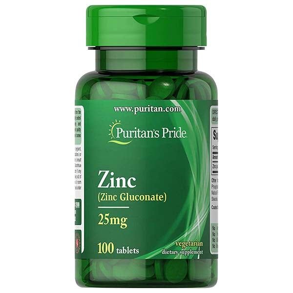 Puritan's Pride Zinc 25mg 100Ct - Vitamins House