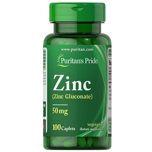 Puritan's Pride Zinc Gluconate 50mg 100Ct - Vitamins House