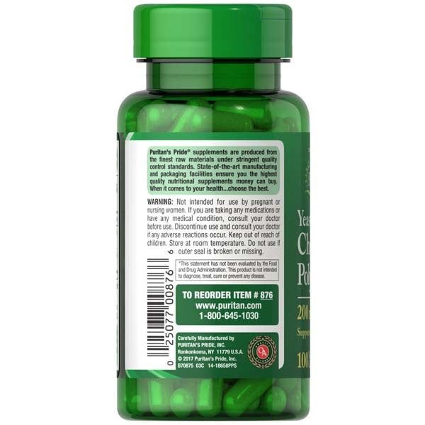 Puritans Pride Yeast Free Chromium Polynicotinate 200mcg 100 Tablets - Vitamins House