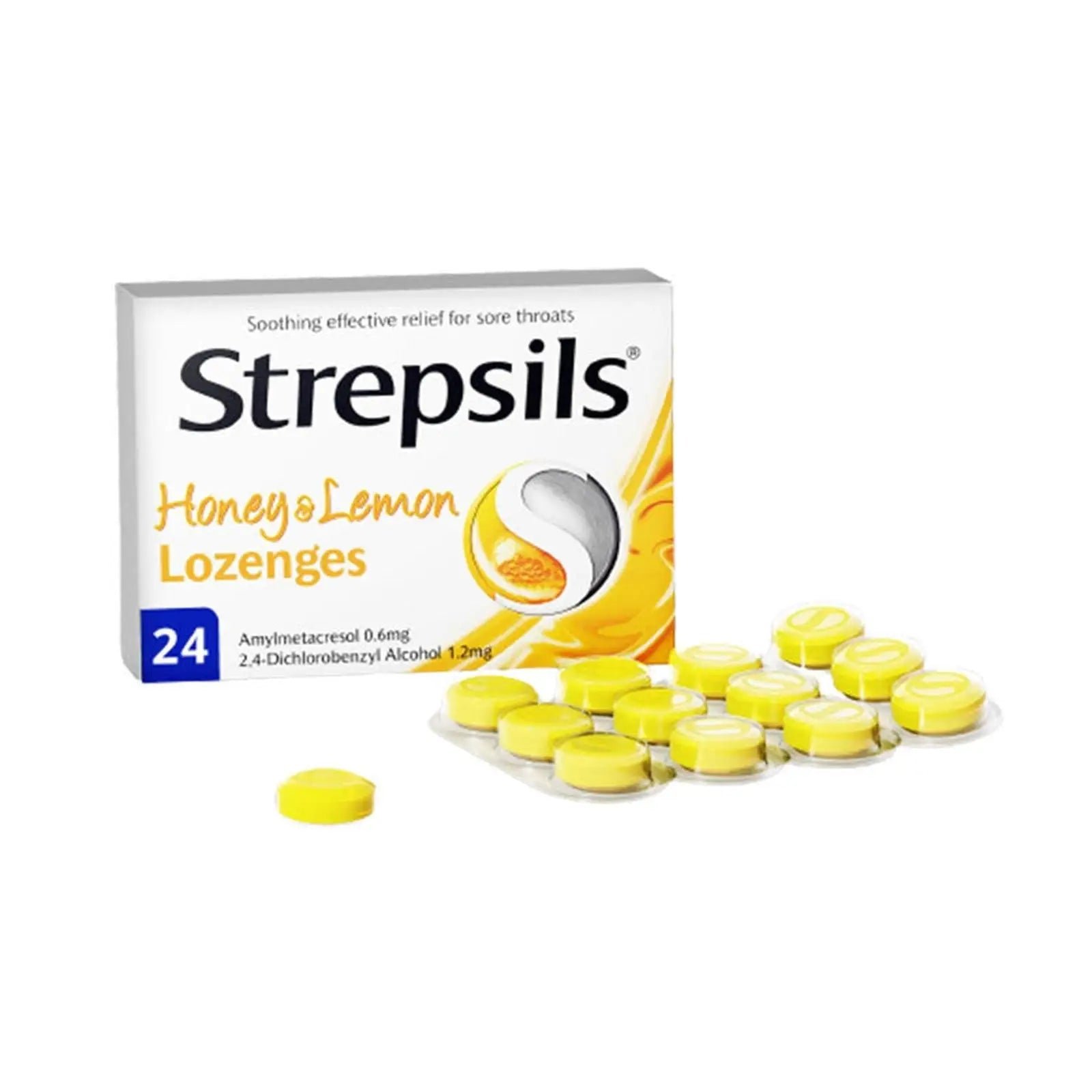Strepsils Honey & Lemon 24 CT UK Imported - Vitamins House