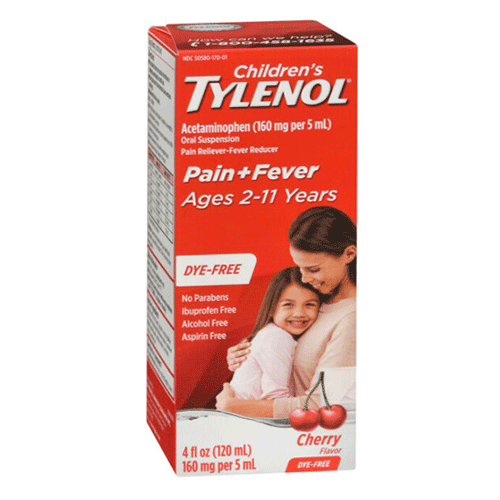 Tylenol Children's for Pain + Fever Cherry Flavor, 120 ml - Vitamins House