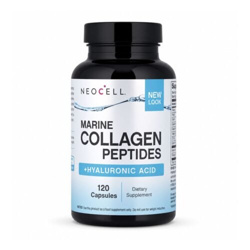 Front view of Neocell Marine Collagen bottle containing 120 capsules