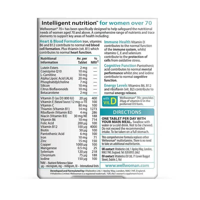 Vitabiotics Wellwoman 70+ - Vitamins House