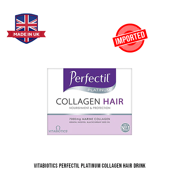 Vitabiotics Perfectil Platinum Collagen Hair - 10 Advanced Beauty Drinks - Vitamins House