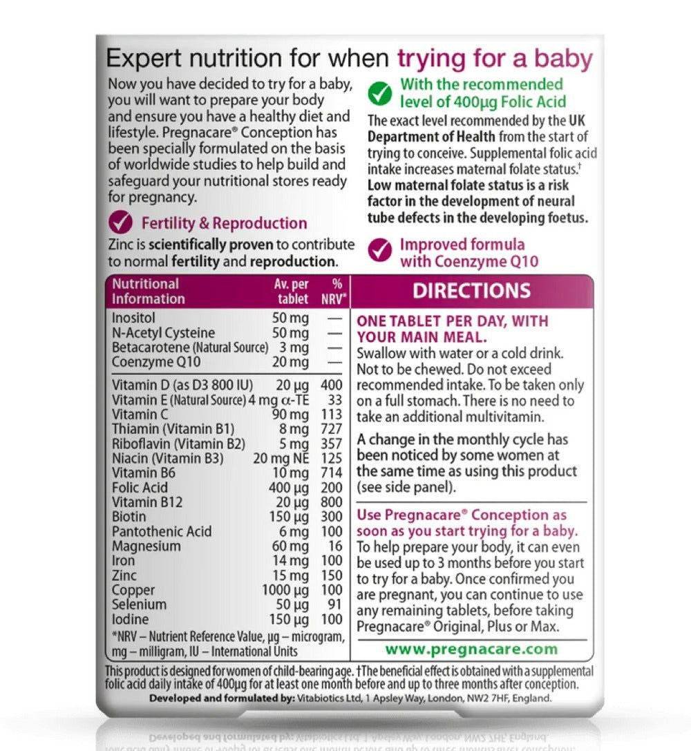 Vitabiotics Pregnacare Conception - Vitamins House