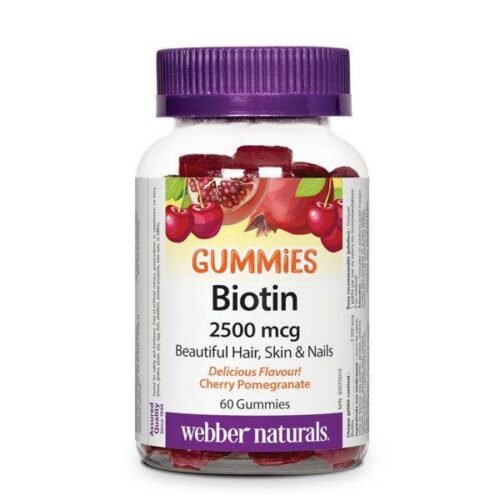 Webber Naturals Biotin Gummies 2500 mcg, 60 Ct - Vitamins House