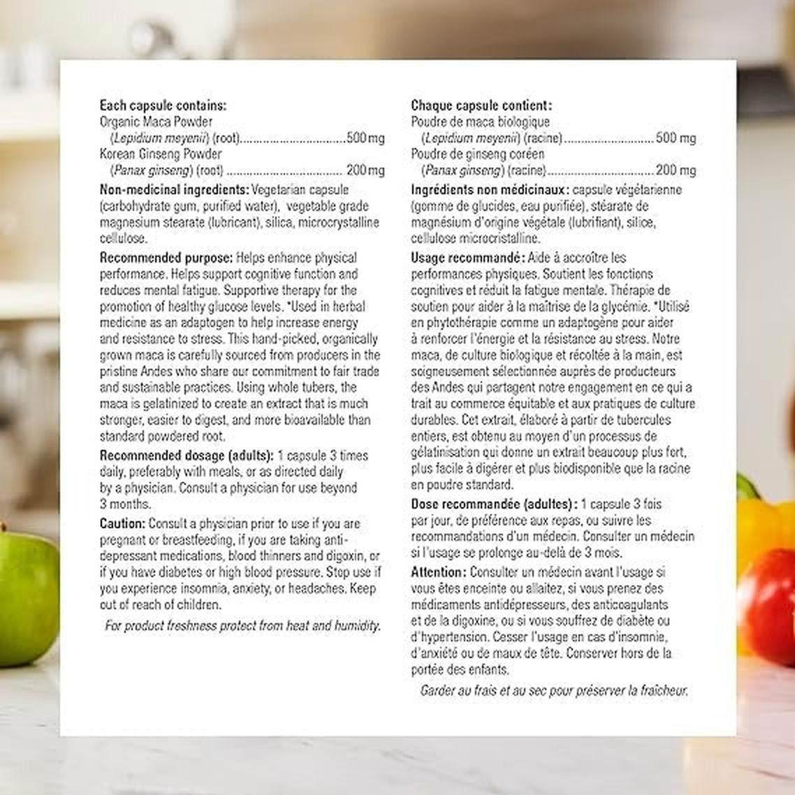 Webber Naturals Maca with Ginseng for Men Vitality - Vitamins House