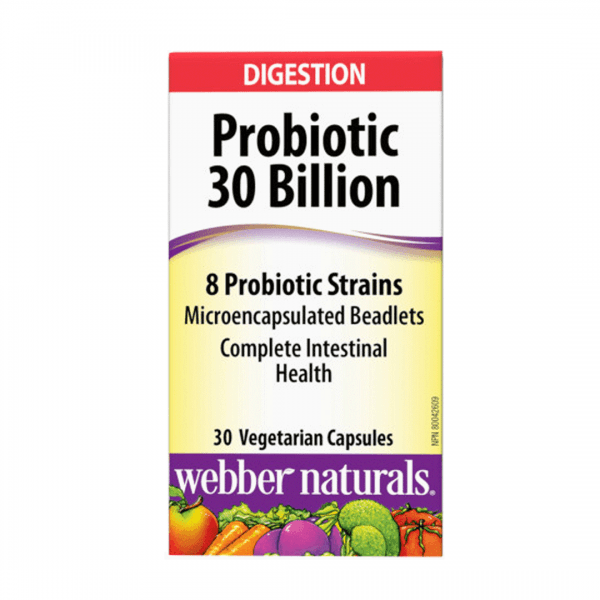 Webber Naturals Probiotic 30 Billion 8 Probiotic Strains, 30 Ct - Vitamins House